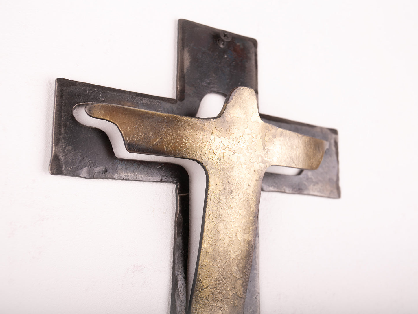 Kruzifix, Kreuz aus Metall 25 cm
