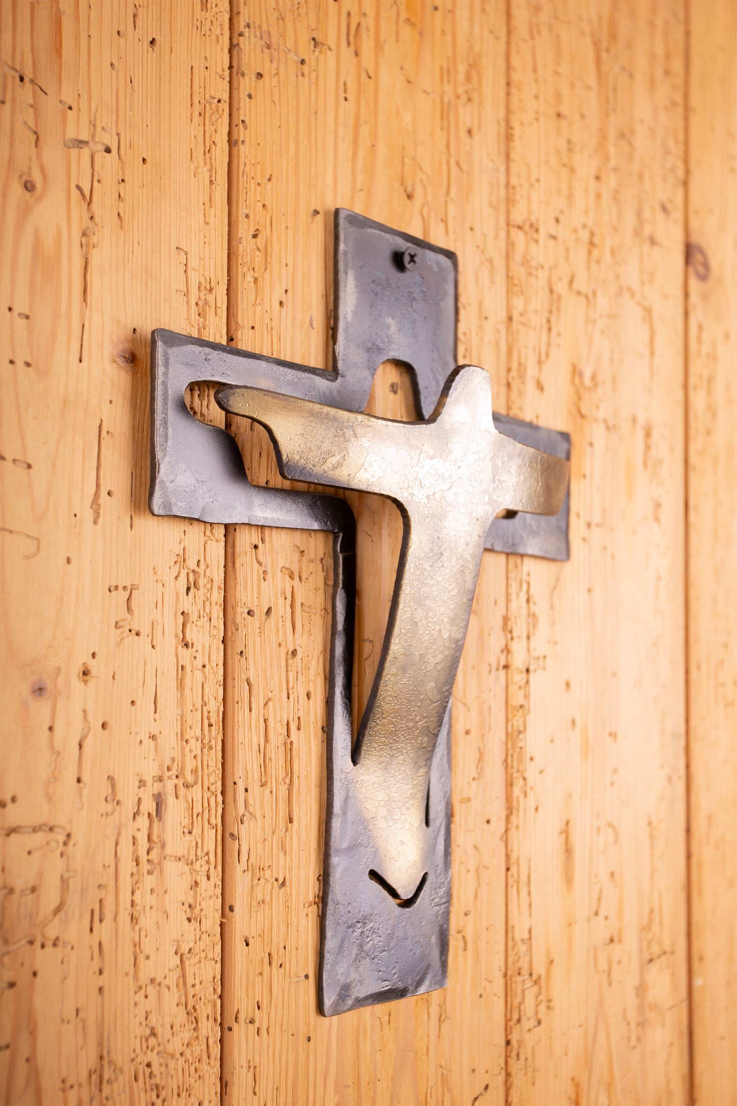 Kruzifix, Kreuz aus Metall 25 cm