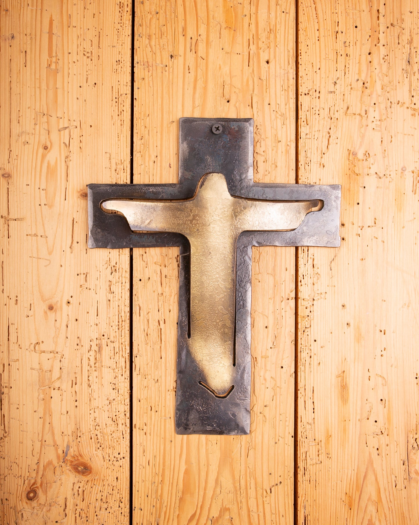 Kruzifix, Kreuz aus Metall 25 cm